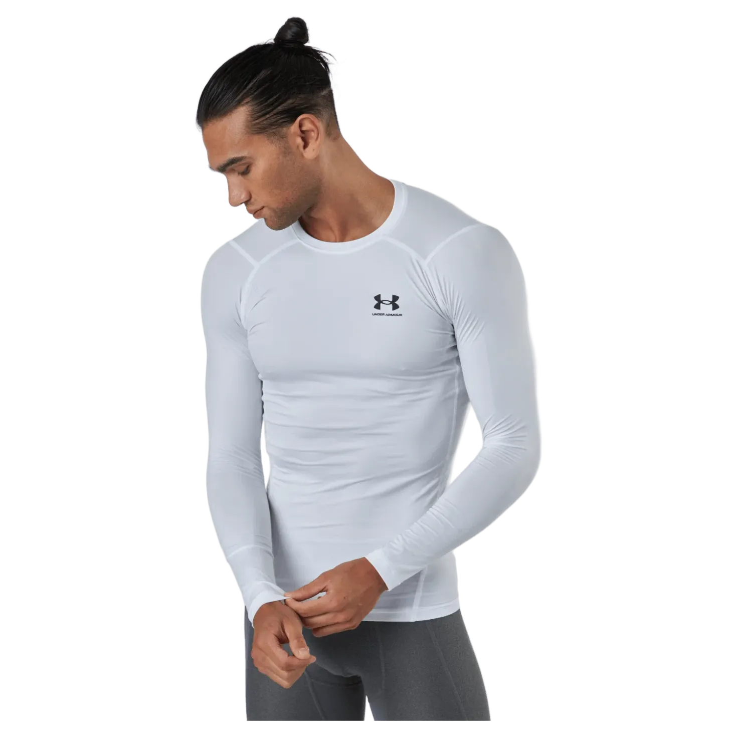 Ua Hg Armour Comp Ls White