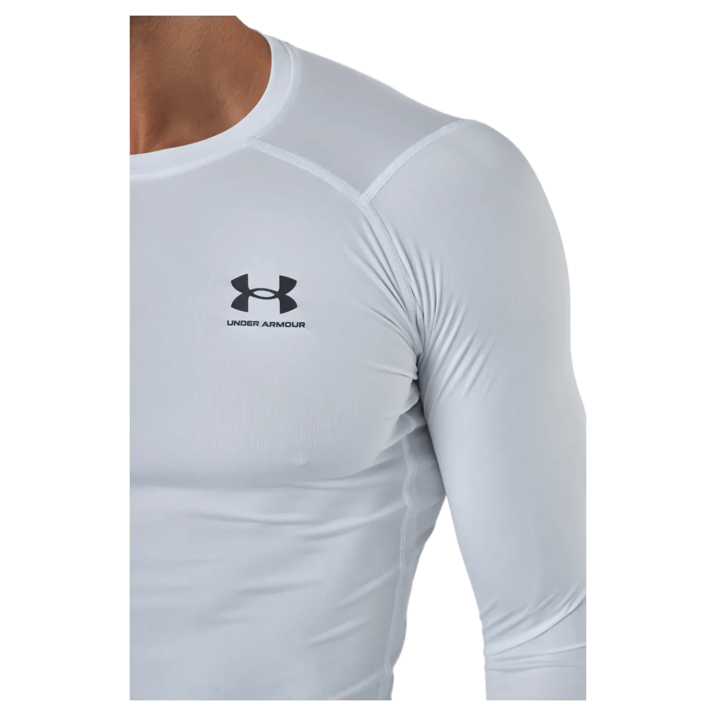 Ua Hg Armour Comp Ls White