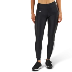 UA HG Armour Perforation Inset Leggings Black
