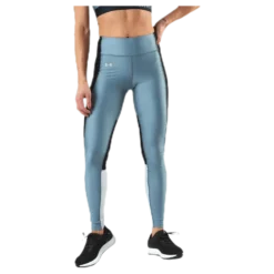 UA HG Armour Perforation Inset Leggings Turquoise