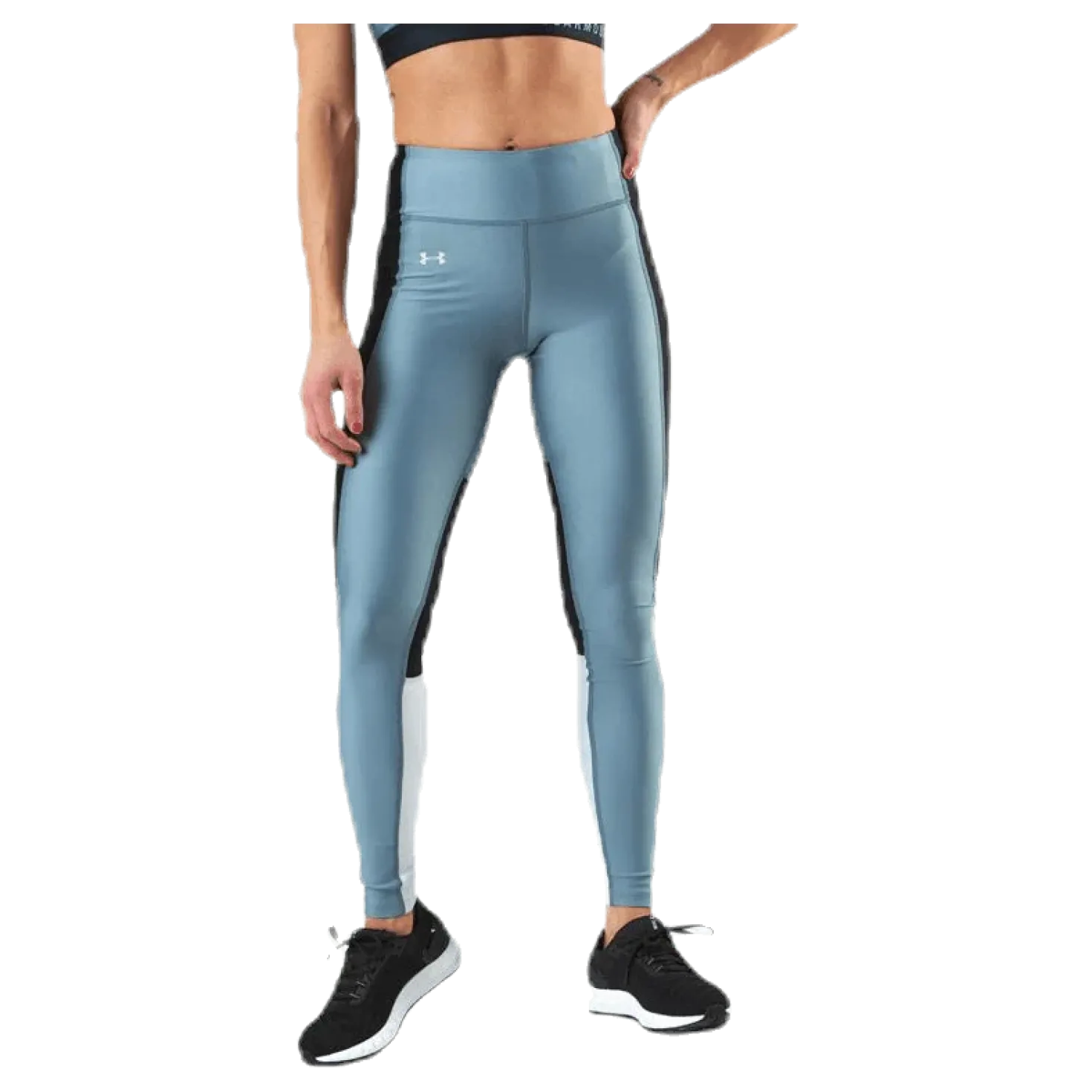 UA HG Armour Perforation Inset Leggings Turquoise