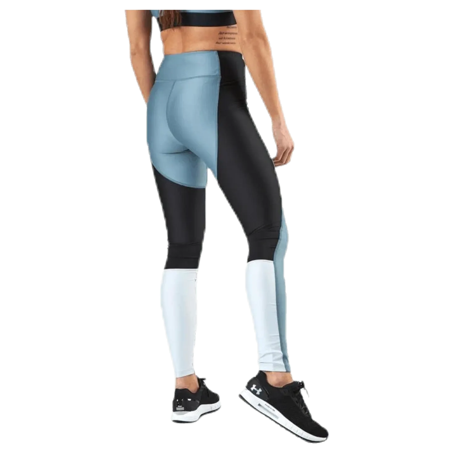 UA HG Armour Perforation Inset Leggings Turquoise
