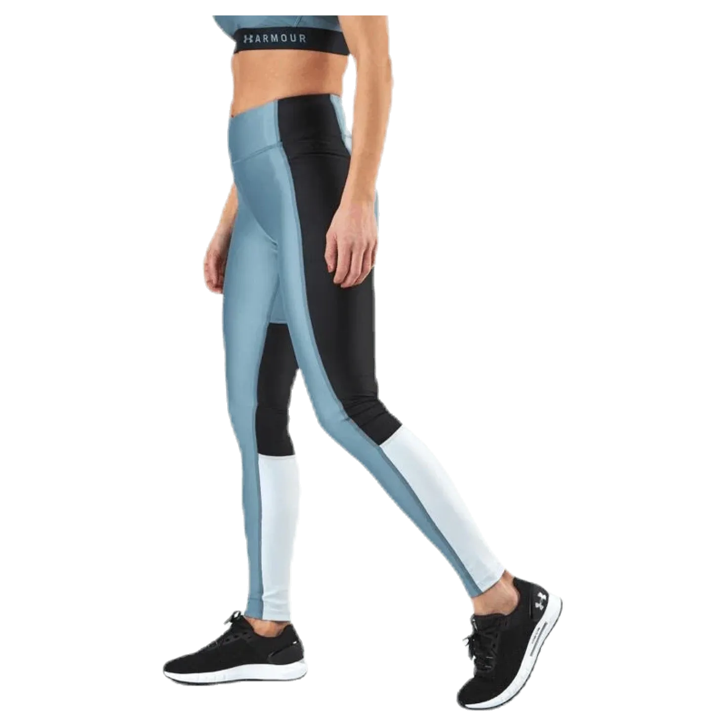 UA HG Armour Perforation Inset Leggings Turquoise