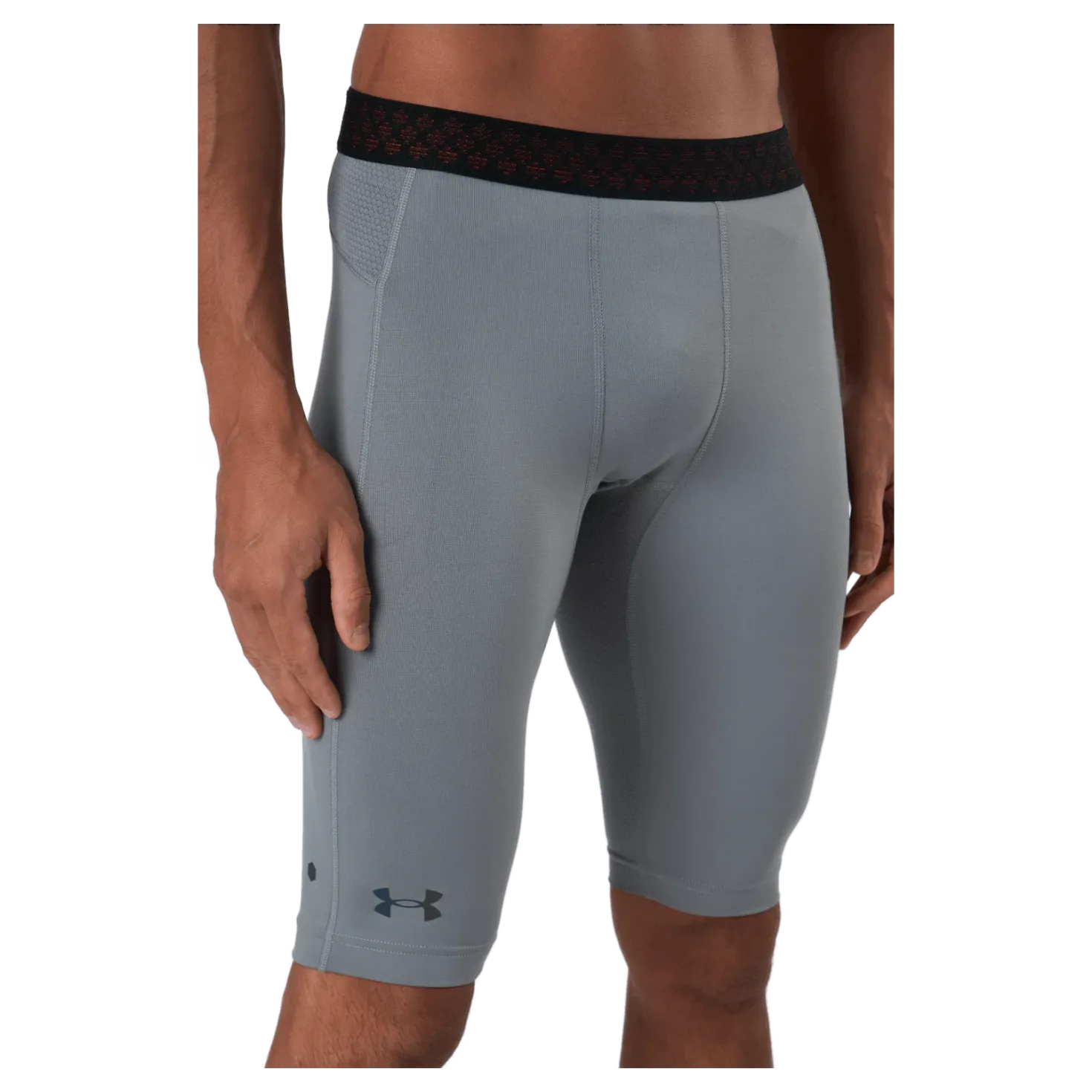 Ua Hg Rush 2.0 Long Shorts Concrete