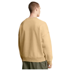 Ua Icon Hwt Flc Wash Os Crew Camel