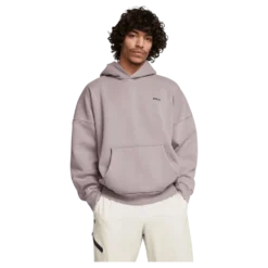 Ua Icon Hwt Flc Wash Os Hood Tetra Gray