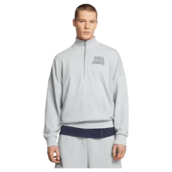 Ua Icon Hwt Terry Os 1/2 Zip Black