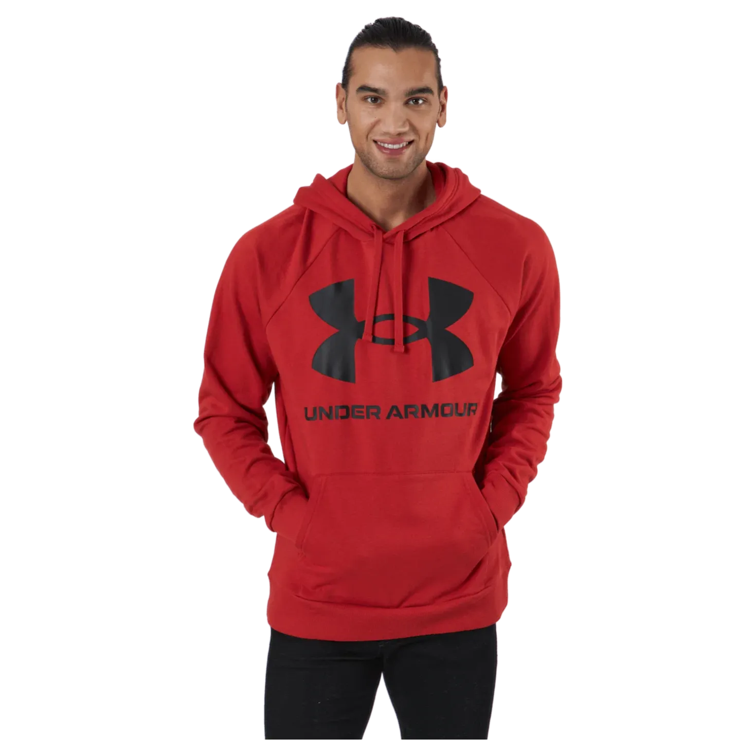 Ua Rival Fleece Big Logo Hd Radiant Red