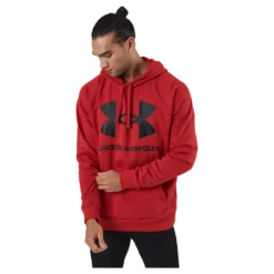 Ua Rival Fleece Big Logo Hd Radiant Red