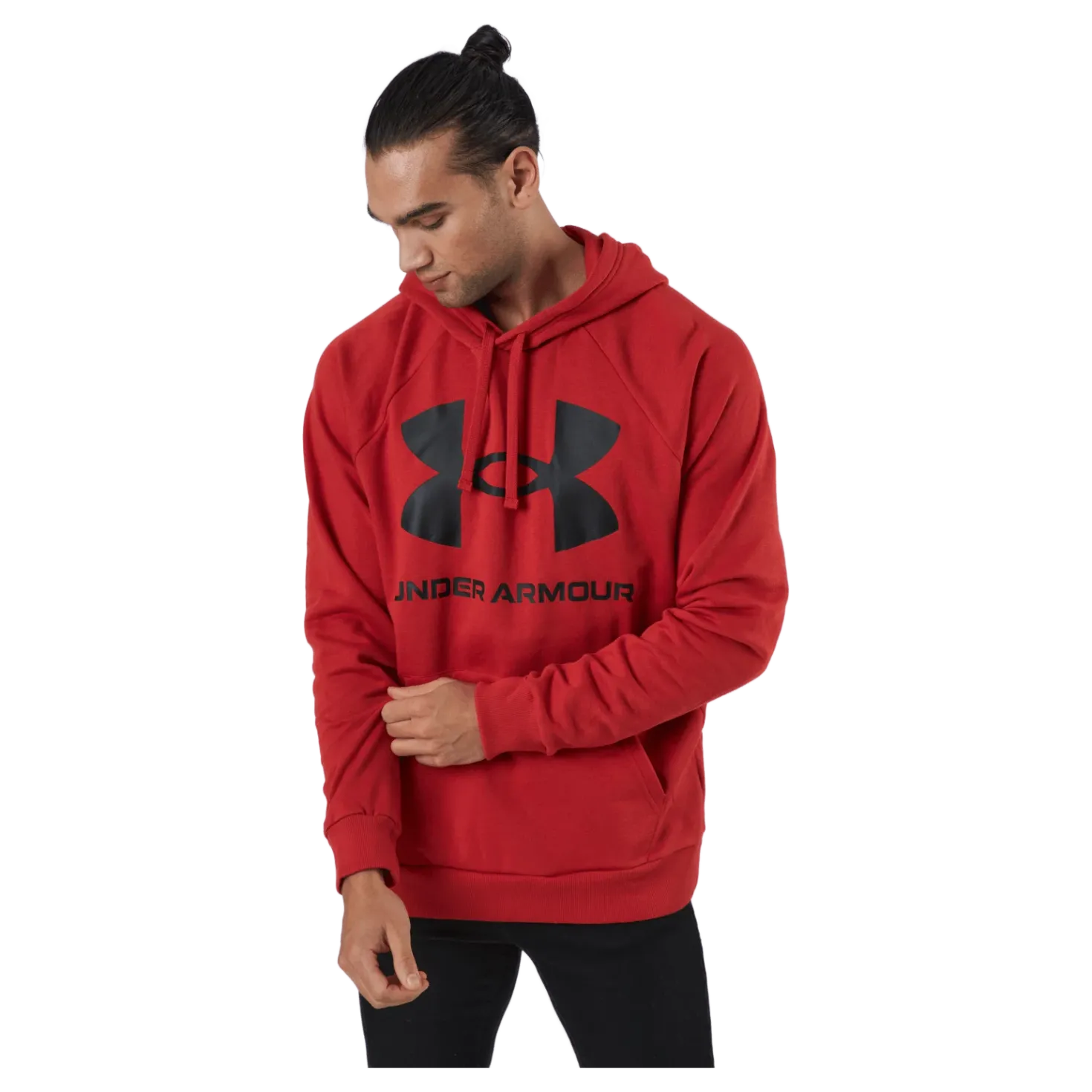 Ua Rival Fleece Big Logo Hd Radiant Red