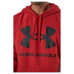 Ua Rival Fleece Big Logo Hd Radiant Red