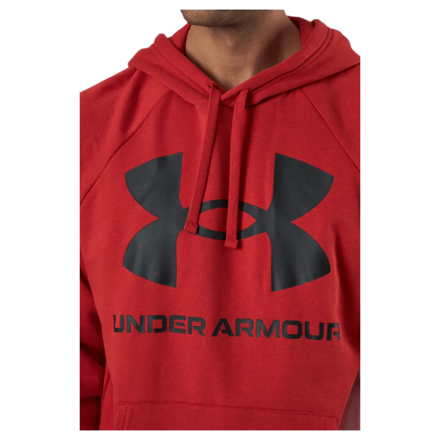 Ua Rival Fleece Big Logo Hd Radiant Red