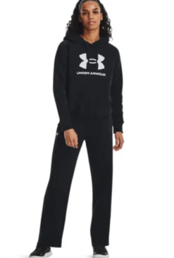 Ua Rival Fleece Big Logo Hdy Black