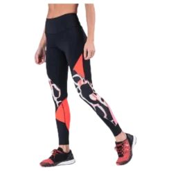 UA Rush Print Color Block Leggings Black