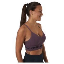 Ua Seamless Low Long Bra Ash Plum