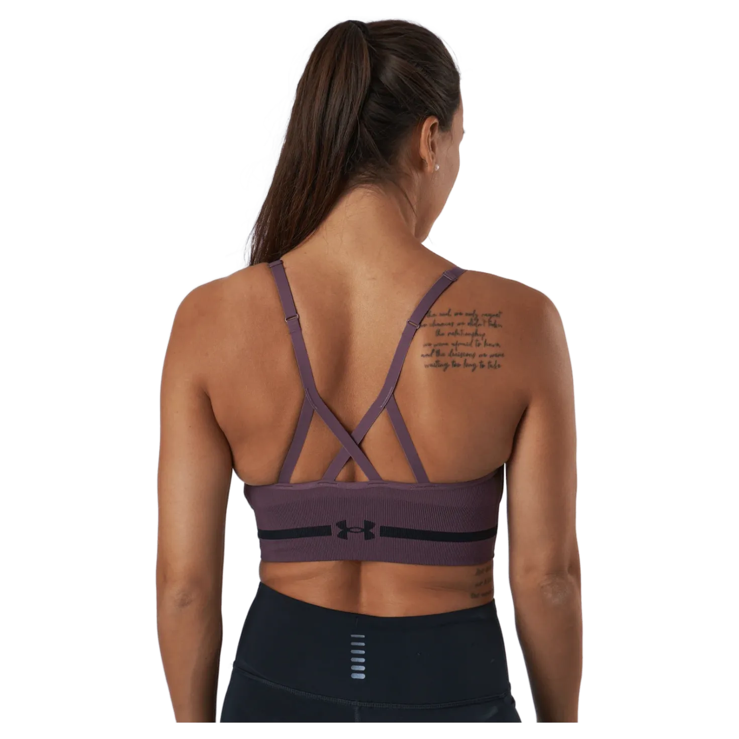 Ua Seamless Low Long Bra Ash Plum