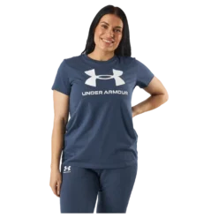 Ua Sportstyle Logo Ss Downpour Gray