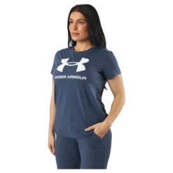 Ua Sportstyle Logo Ss Downpour Gray