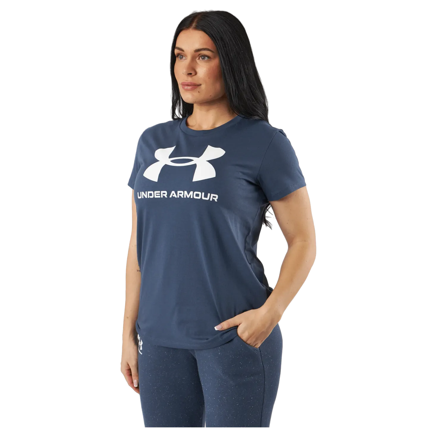 Ua Sportstyle Logo Ss Downpour Gray