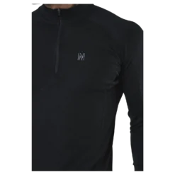 Ubbe Long Sleeve with Zip 100% Merino Wool Black