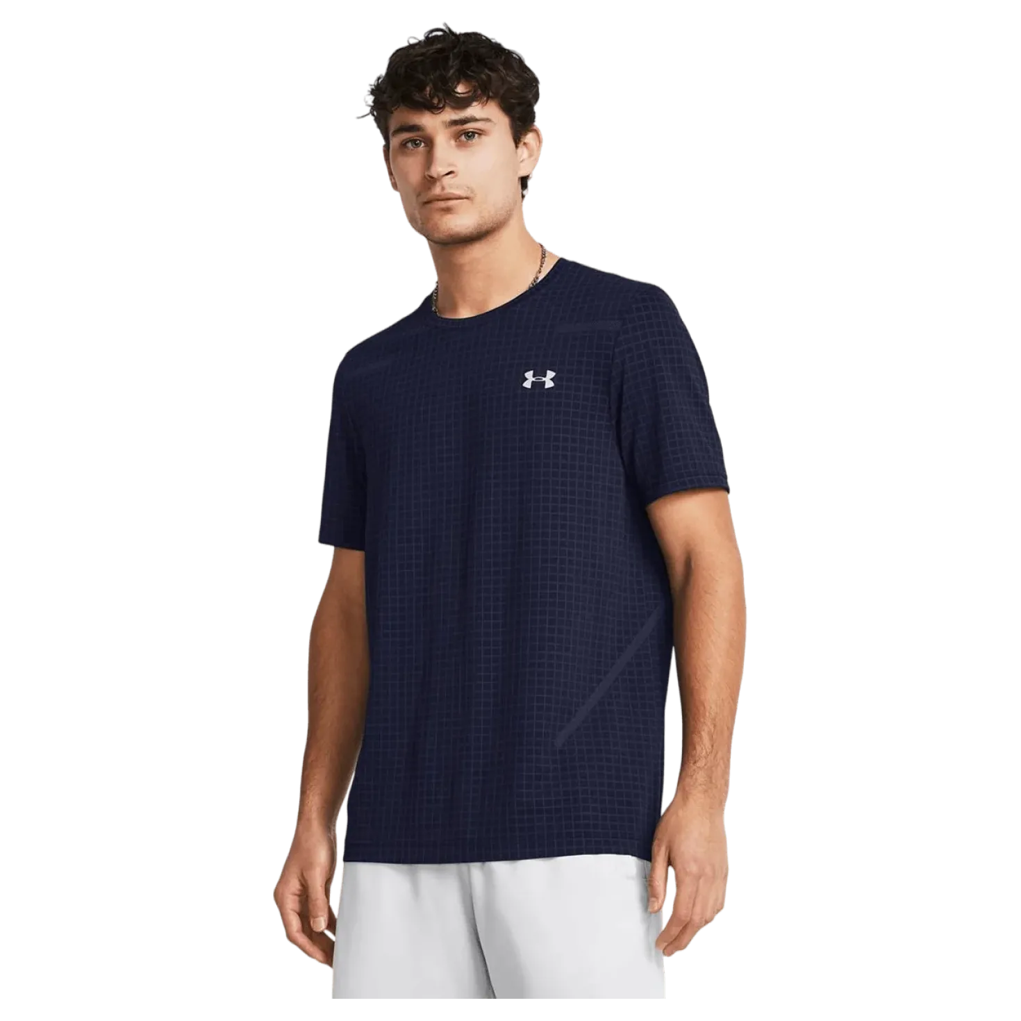 Vanish Seamless Grid Ss Midnight Navy