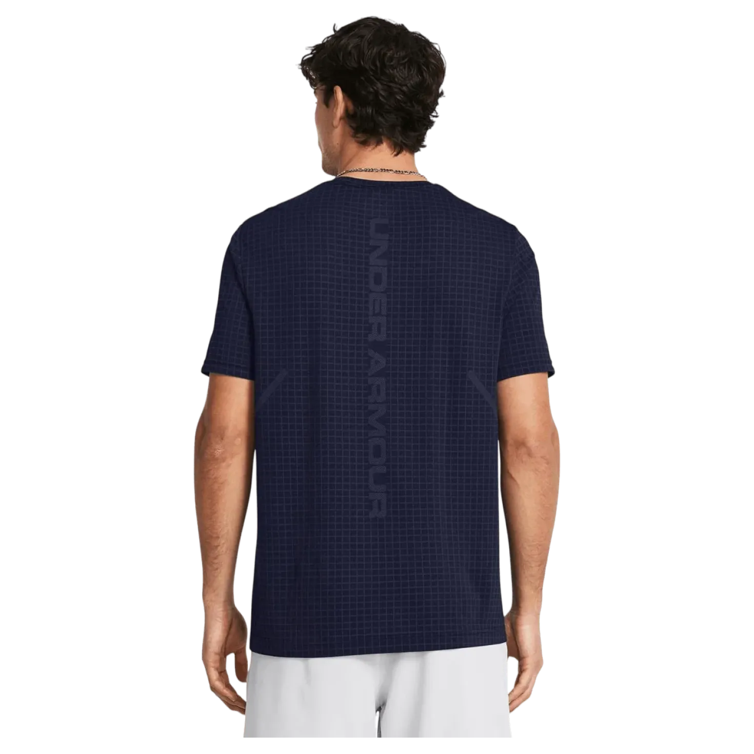 Vanish Seamless Grid Ss Midnight Navy