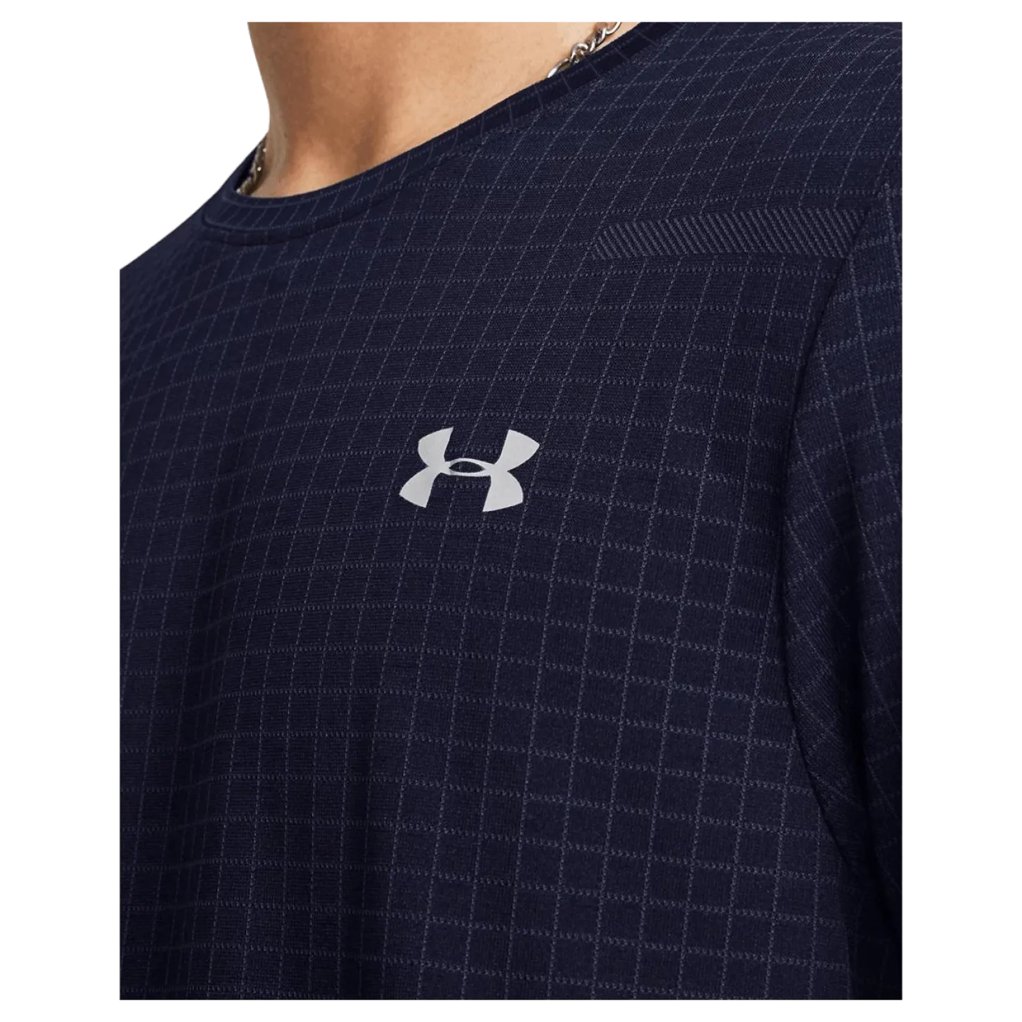 Vanish Seamless Grid Ss Midnight Navy