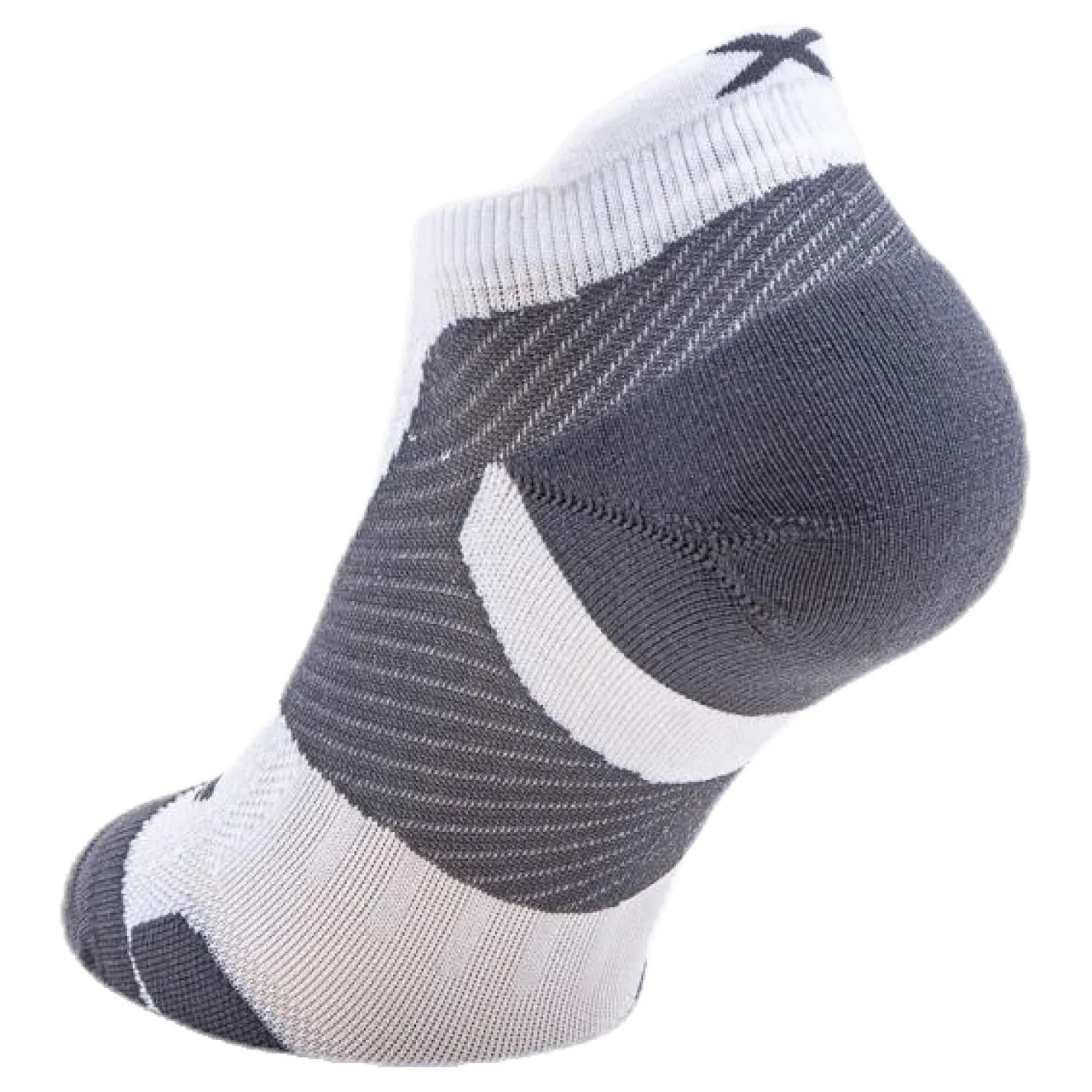 Vectr LightCushion NoShow Sock White/Grey