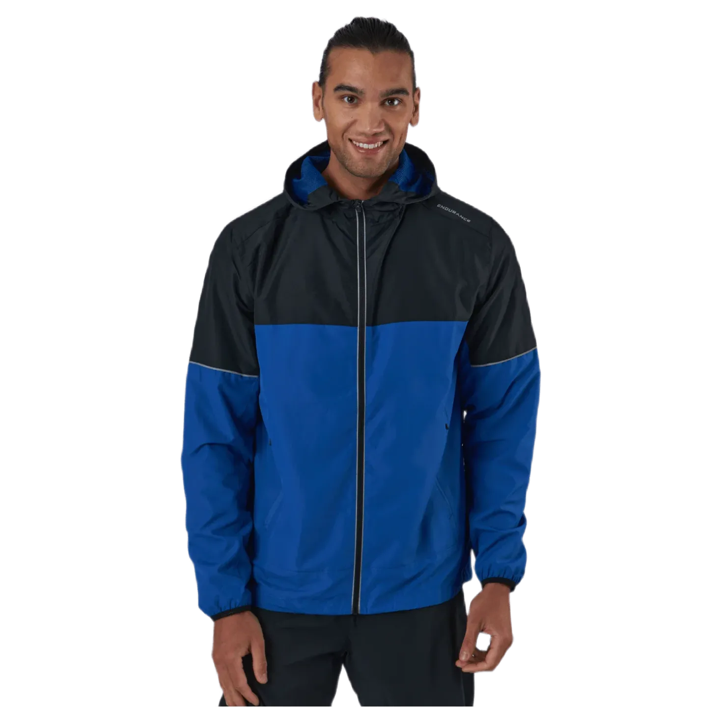 Verbol M Running Jacket W/hood Deep Ocean
