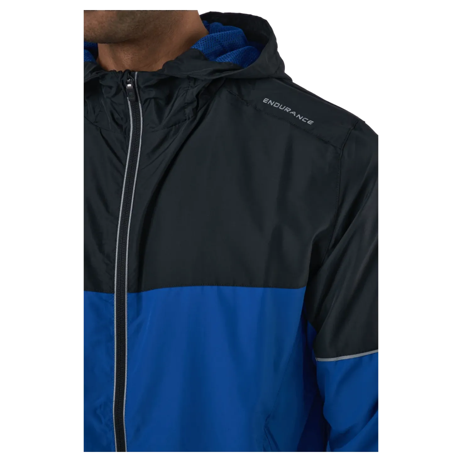 Verbol M Running Jacket W/hood Deep Ocean
