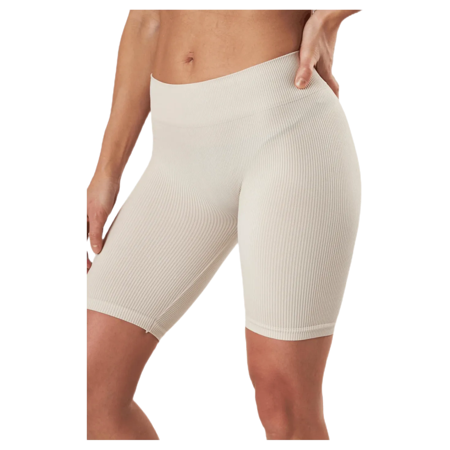 Vicky Rib Seamless Shorts Grey