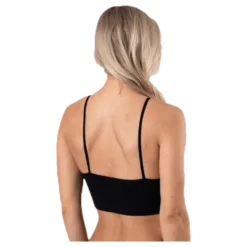 Vicky Rib Seamless V-Neck Top Black