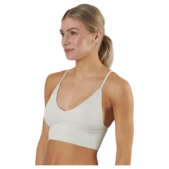 Vicky Rib Seamless V-neck Top Grey