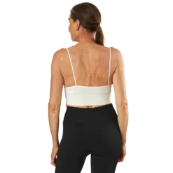 Vicky Rib Seamless V-Neck Top White