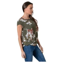 Vic Ss Aop Top Wvn Black
