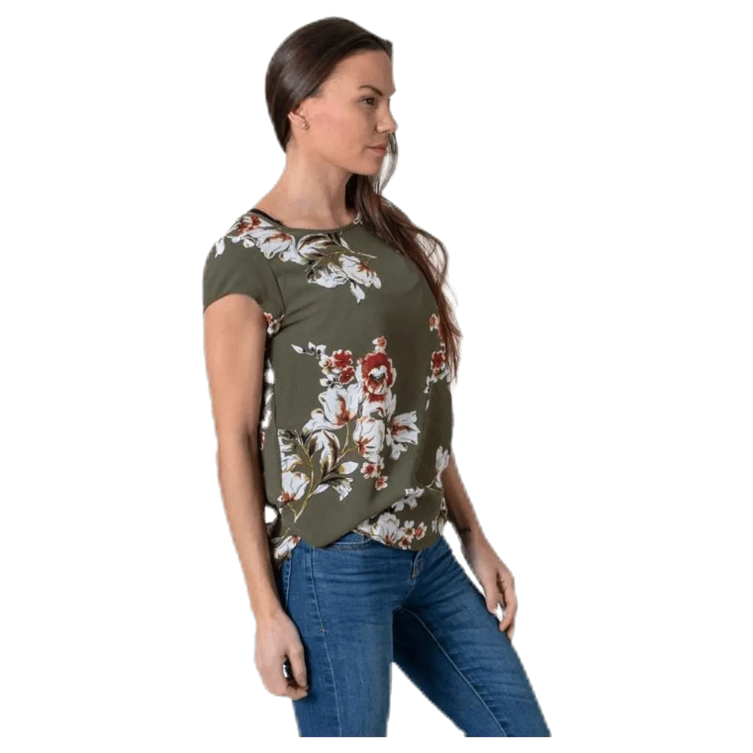 Vic Ss Aop Top Wvn Black