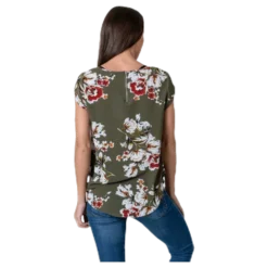 Vic Ss Aop Top Wvn Black