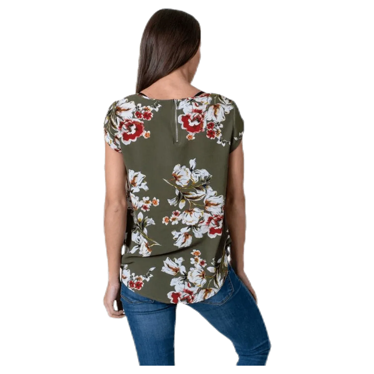 Vic Ss Aop Top Wvn Black