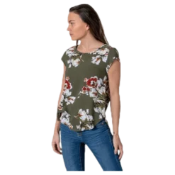 Vic Ss Aop Top Wvn Black