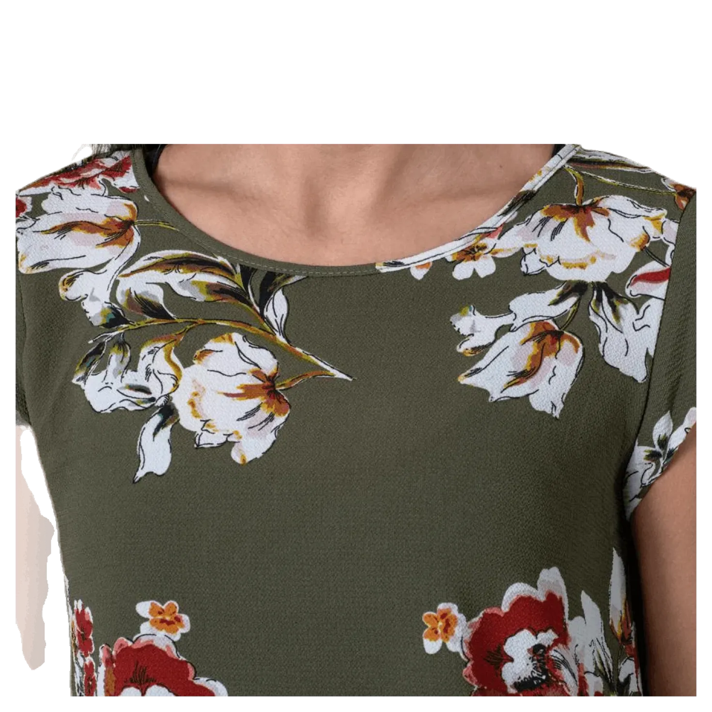 Vic Ss Aop Top Wvn Black