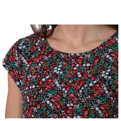 Vic Ss Aop Top Wvn Black