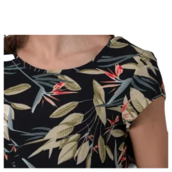 Vic Ss Aop Top Wvn Black