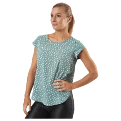 Vic Ss Aop Top Wvn Green