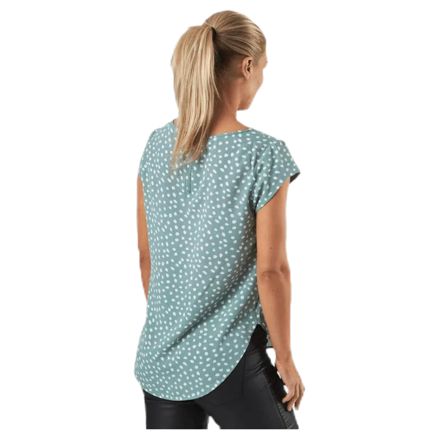 Vic Ss Aop Top Wvn Green