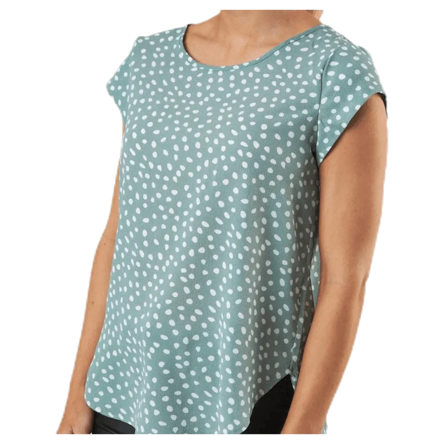 Vic Ss Aop Top Wvn Green