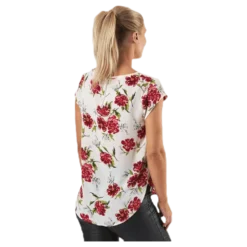 Vic Ss Aop Top Wvn Pink