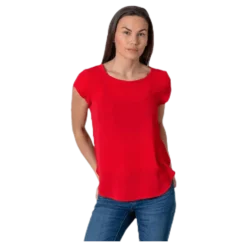 Vic S/S Solid Top Red