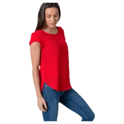 Vic S/S Solid Top Red