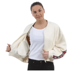 Violet Zip Sweat White