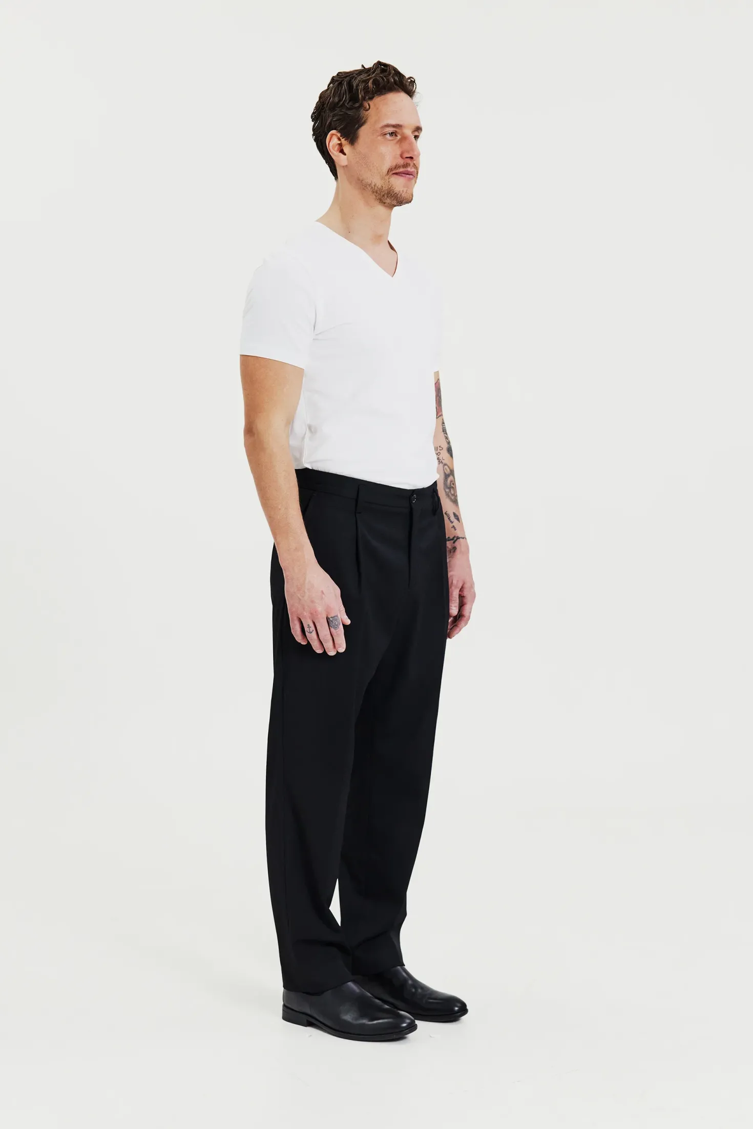 V-Neck White
